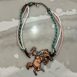 XOXO Bucking Bronc Necklace